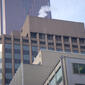 Window washers were out on 18 King St. today trying to get the clean windows before the peregrines start laying eggs.